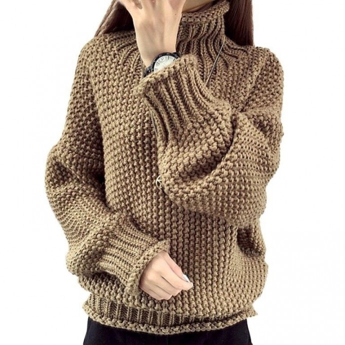 Пуловер оверсайз с жемчужным узором