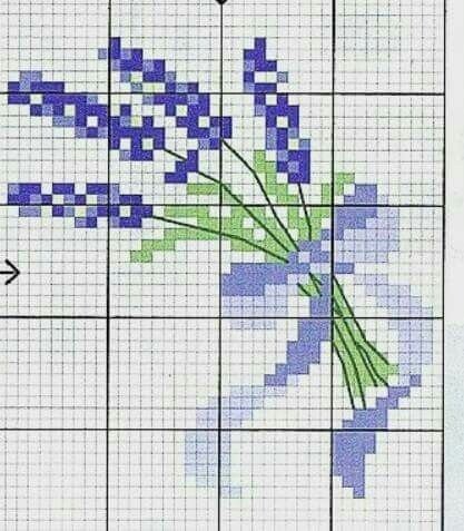 Вышиваем прекрасную лаванду