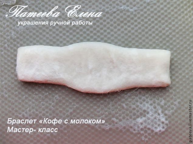 Валяние браслета на металлической основе