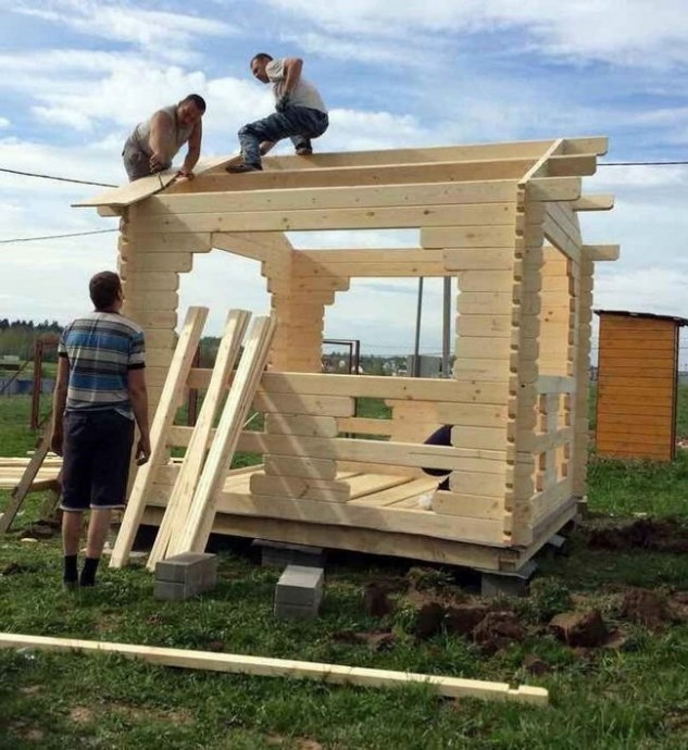 Строительство деревянной беседки