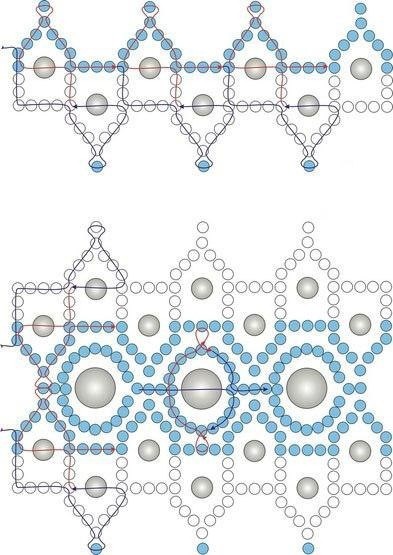 Схемы плетения для браслета или колье