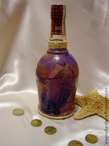 Декорирование бутылки "В поисках забытых сокровищ"