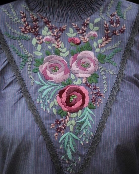 Примеры роскошной вышивки украшающей одежду