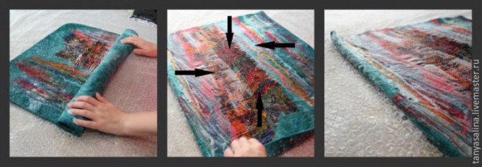 Валяная шапка "Коралловый риф"