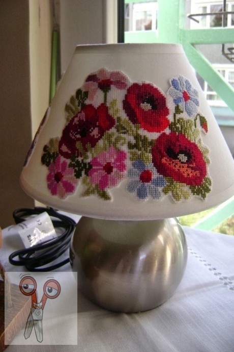 Вышивка на абажурах: идеи для вдохновенного творчества