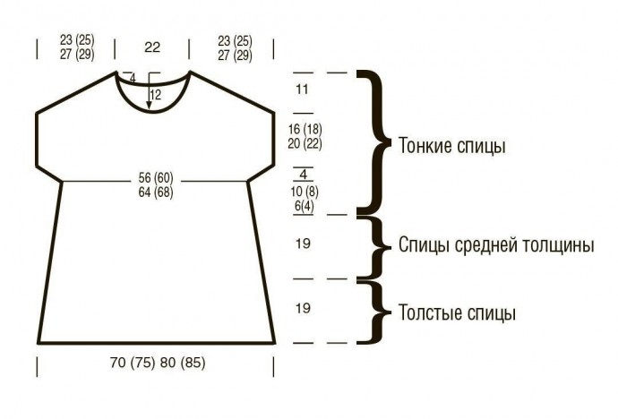 Облегающая туника с рельефным узором