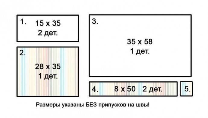 Шьём пляжную сумочку с полосатым низом