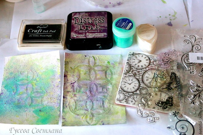 Обложка паспорта в стиле микс-медиа