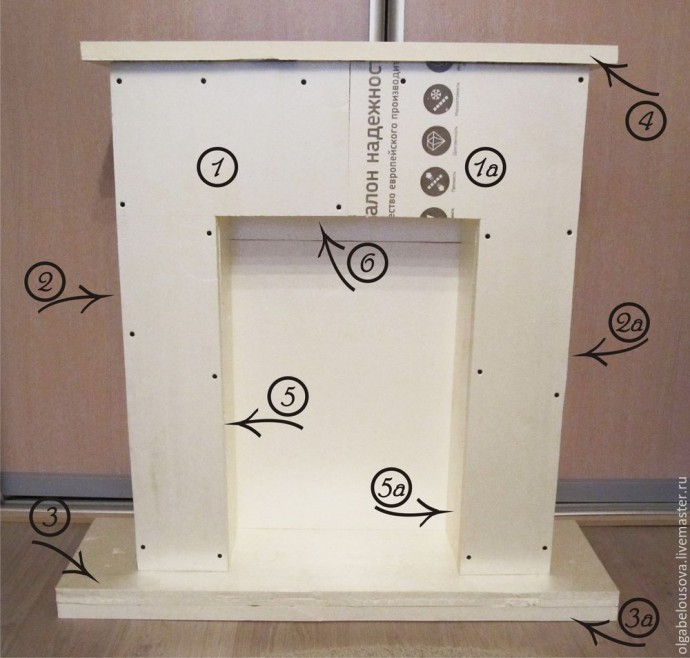 Фальш-камин с имитацией кирпичной кладки