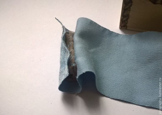 Внутреннее оформление шкатулки в морском стиле: мастер-класс