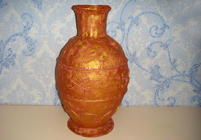 Как сделать кувшин, вазу из папье- маше.How to make a jug, a vase of papier-mache.