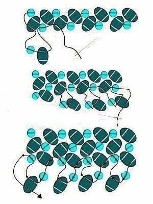 Плетем из бисера с двумя отверстиями стильный браслет