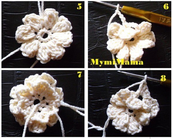 Вяжем объемный цветок крючком: мастер-класс
