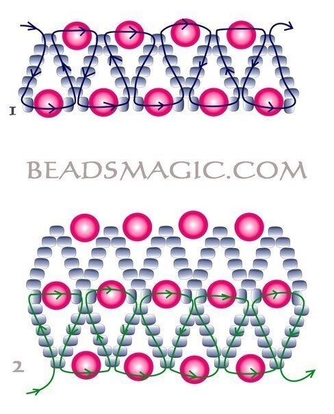 Ожерелья: схемы плетения