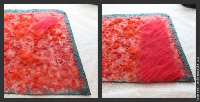 Валяная шапка "Коралловый риф"