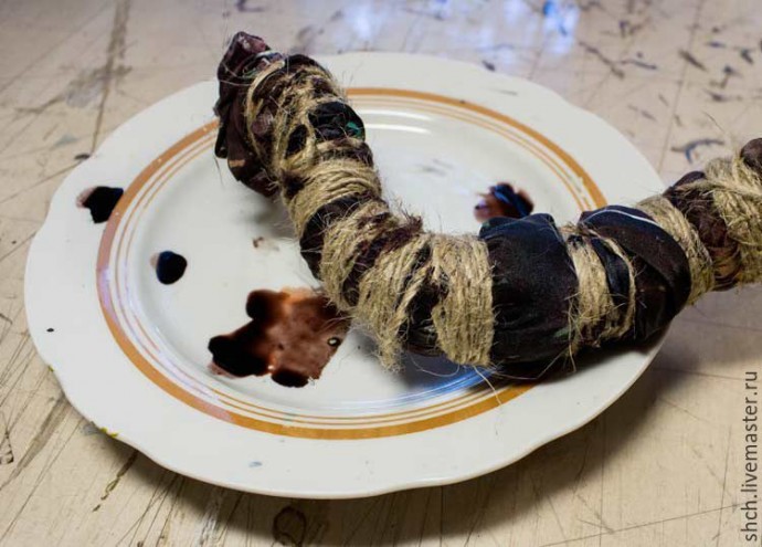 Необычные фактуры в холодном батике при росписи платка