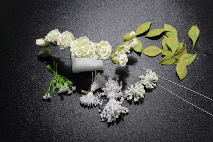 Свадебный гребень с розами