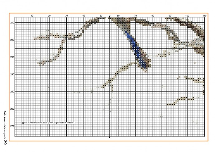 Вышивка "Синичка и физалис"