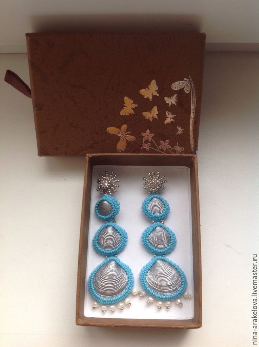 Серьги из ракушек