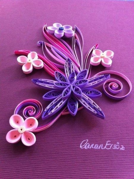 Идеи прекрасных цветов в технике квиллинга