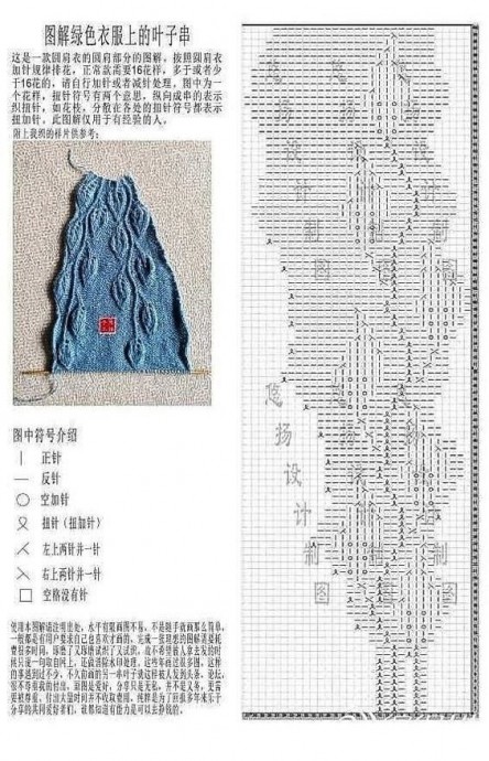 Кокетка с узором листьями