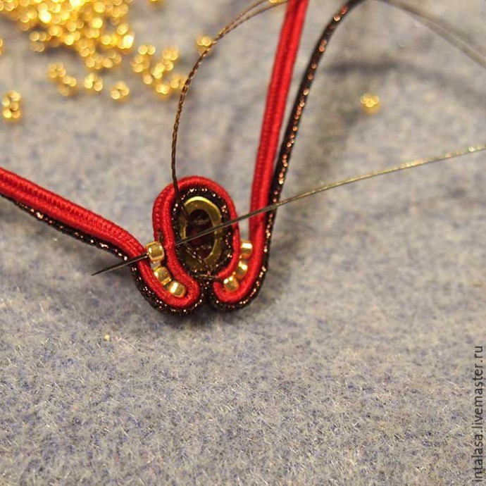 Делаем сутажную брошь "Аленький цветочек": часть 1