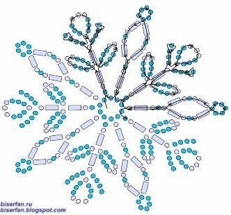 ​Снежинки из бисера