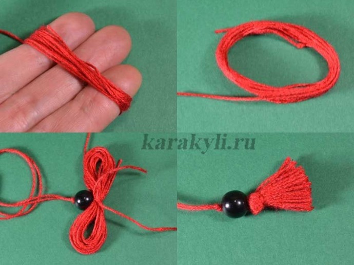 Кисточки из ниток пошагово