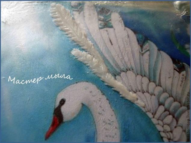 Мастер-класс по созданию мыльной картины "Белый лебедь": часть 2