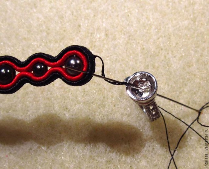 Создаем колье в технике сутажной вышивки: часть 5