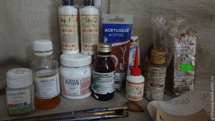 Мастер-класс: декор бутылки для святой воды в технике декупаж, часть 1