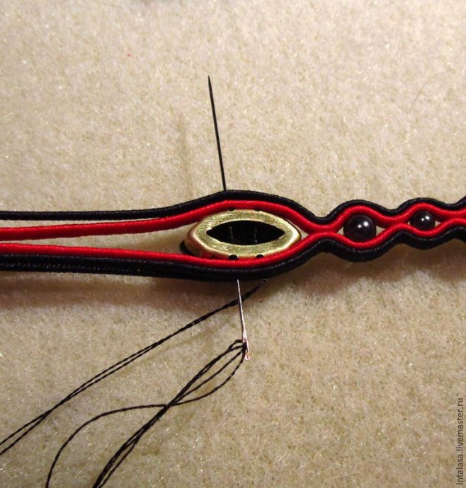 Создаем колье в технике сутажной вышивки: часть 5