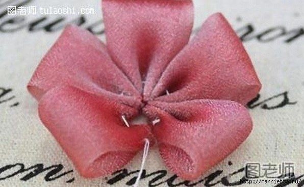 Цветы из органзы или шифона: мастер-класс