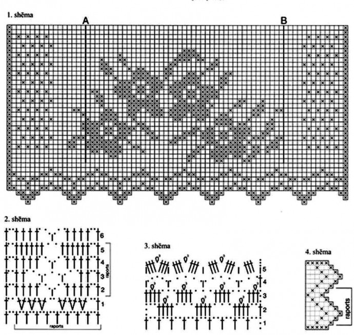 Желтая блузка филейным узором