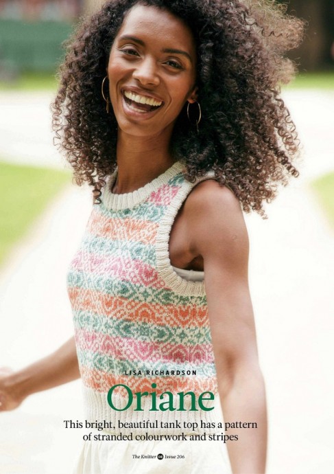 Жилет с жаккардом спицами