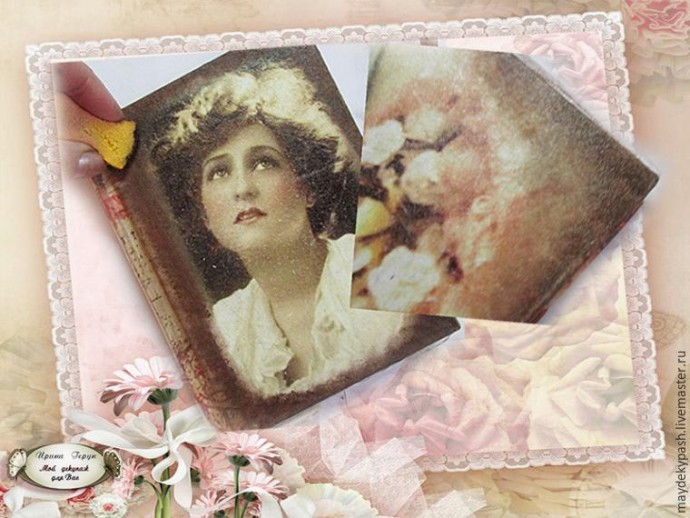 Декорируем обложку блокнота в винтажном стиле: часть 3