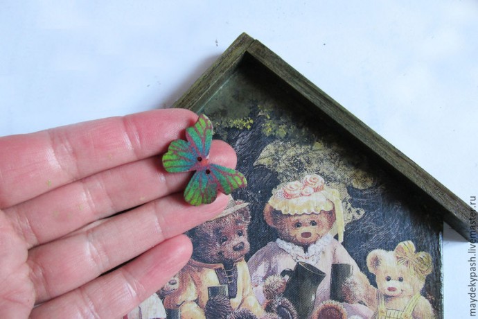 Ключница-вешалка "Медвежата": часть 4