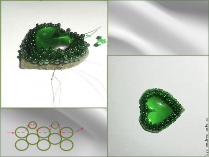 Процесс создания броши "Трилистник": часть 1