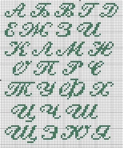 Алфавит для вышивки крестиком