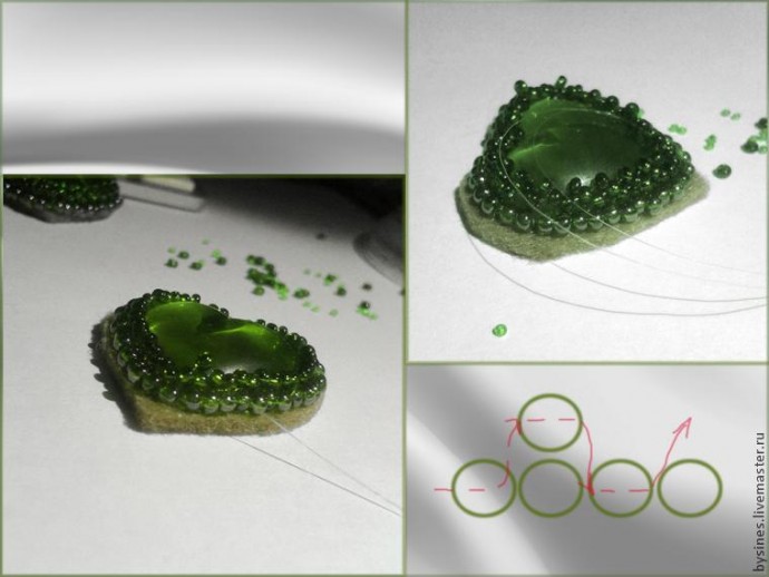 Процесс создания броши "Трилистник": часть 1