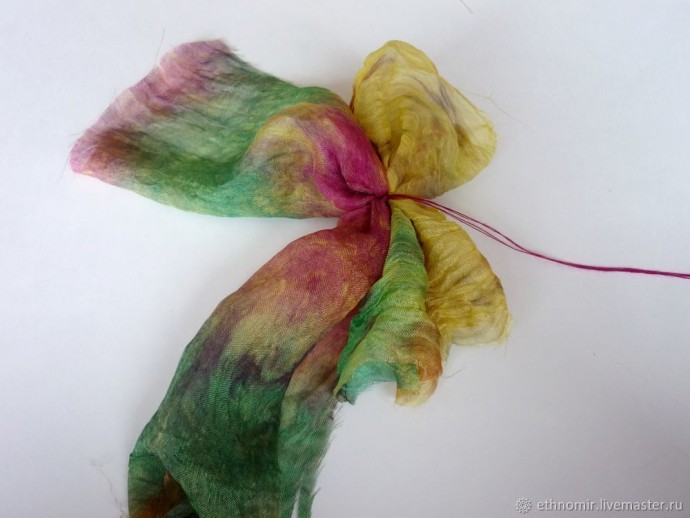 Мастер-класс по изготовлению броши "Тюльпан" из шёлка: часть 3