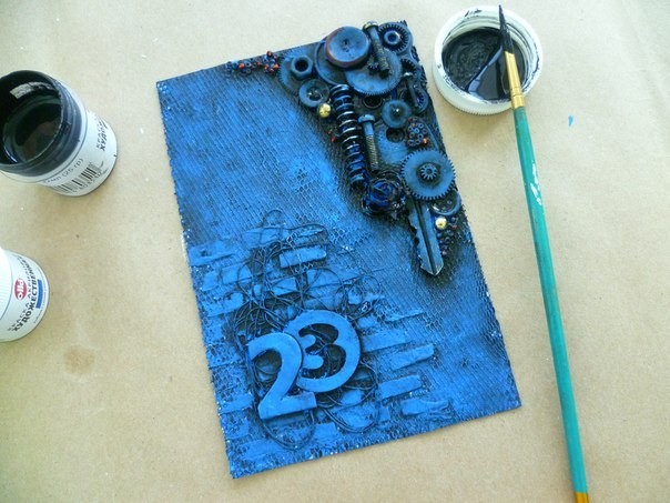 Делаем открытку-магнит к 23 февраля из того, что есть под рукой