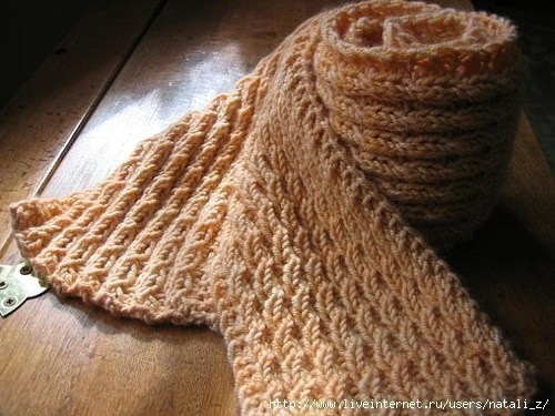 Потрясающий узор для вязания шарфа