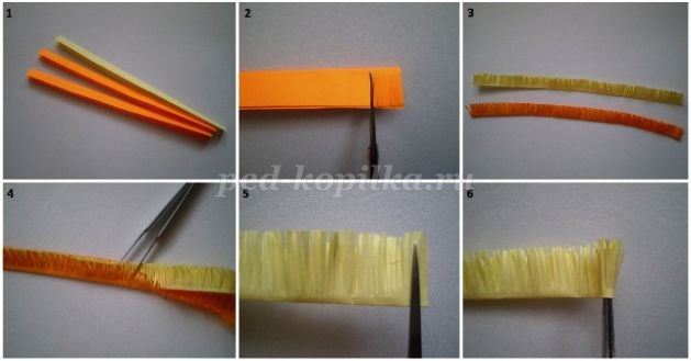 Топиарий из бумажных цветов в технике квиллинг