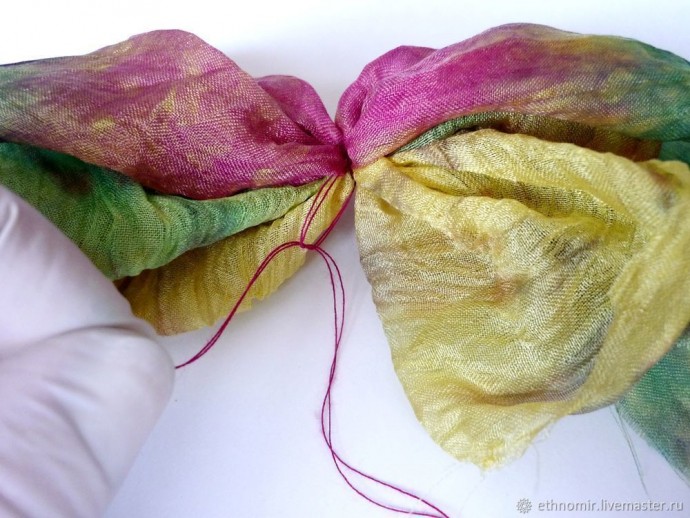 Мастер-класс по изготовлению броши "Тюльпан" из шёлка: часть 3