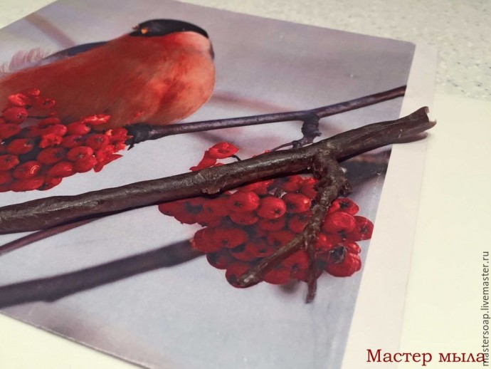 Мастер-класс по мыльной картине "Снегирь": часть 2