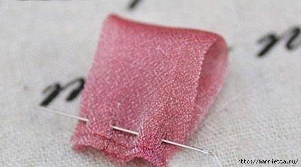 Цветы из органзы или шифона: мастер-класс