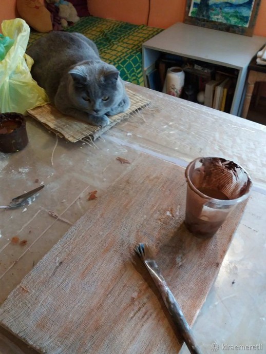 Создаем живописную работу в технике "левкас": часть 1