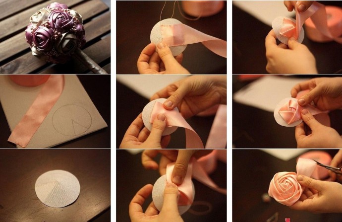 Цветы из ткани