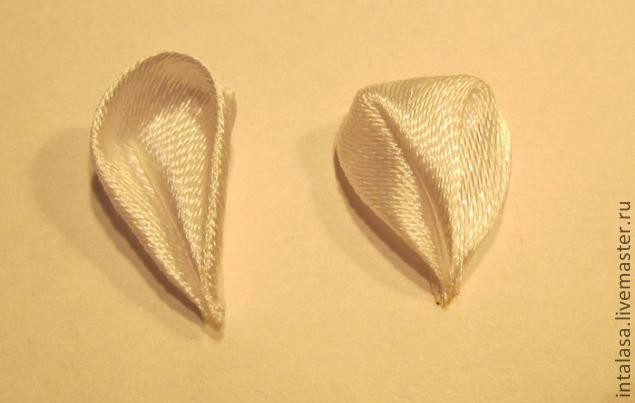 Сборка бутона в технике канзаши